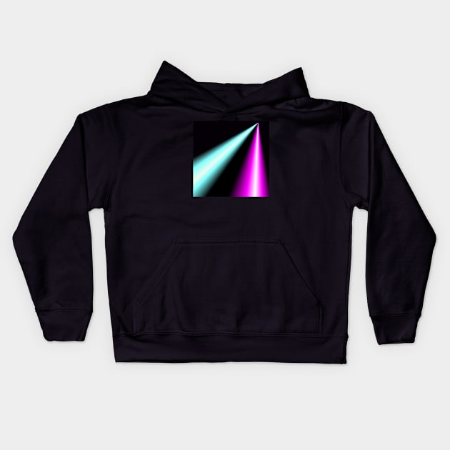 Blue and Pink Spotlights Kids Hoodie by Artist4God